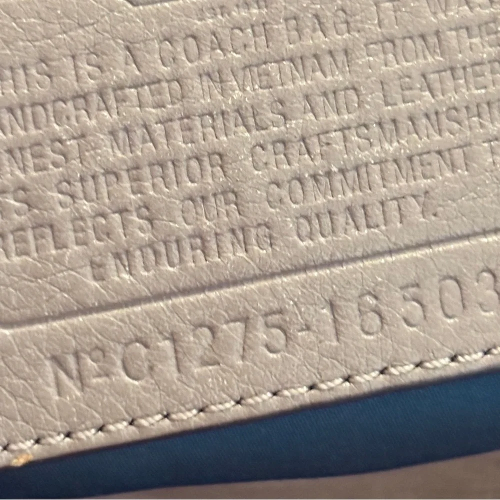 Coach Madison Maggie All Leather Hobo Style Shoulder Bag In Grey - Picture 13 of 16